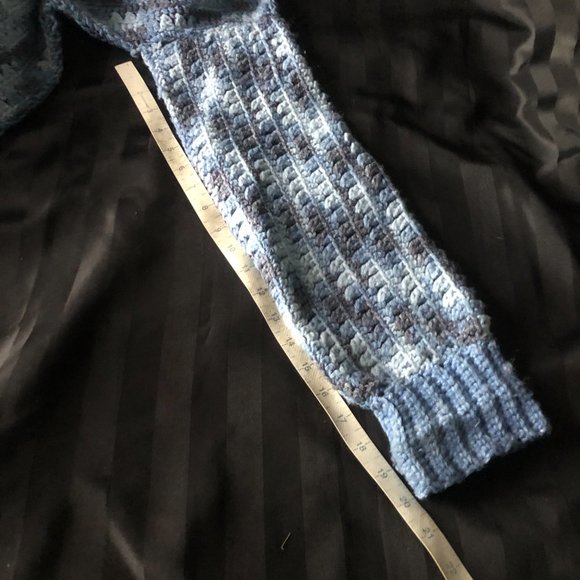 Vintage Hand Knit Chunky, Gorgeous Blue Fair Isle Sweater Excellent Condition - Picture 10 of 12